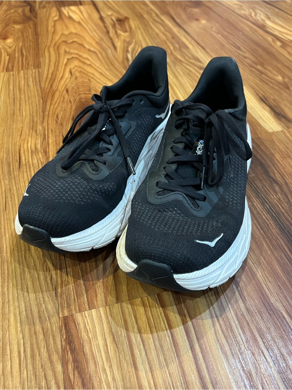 Hoka Black and White Women's Running Shoes